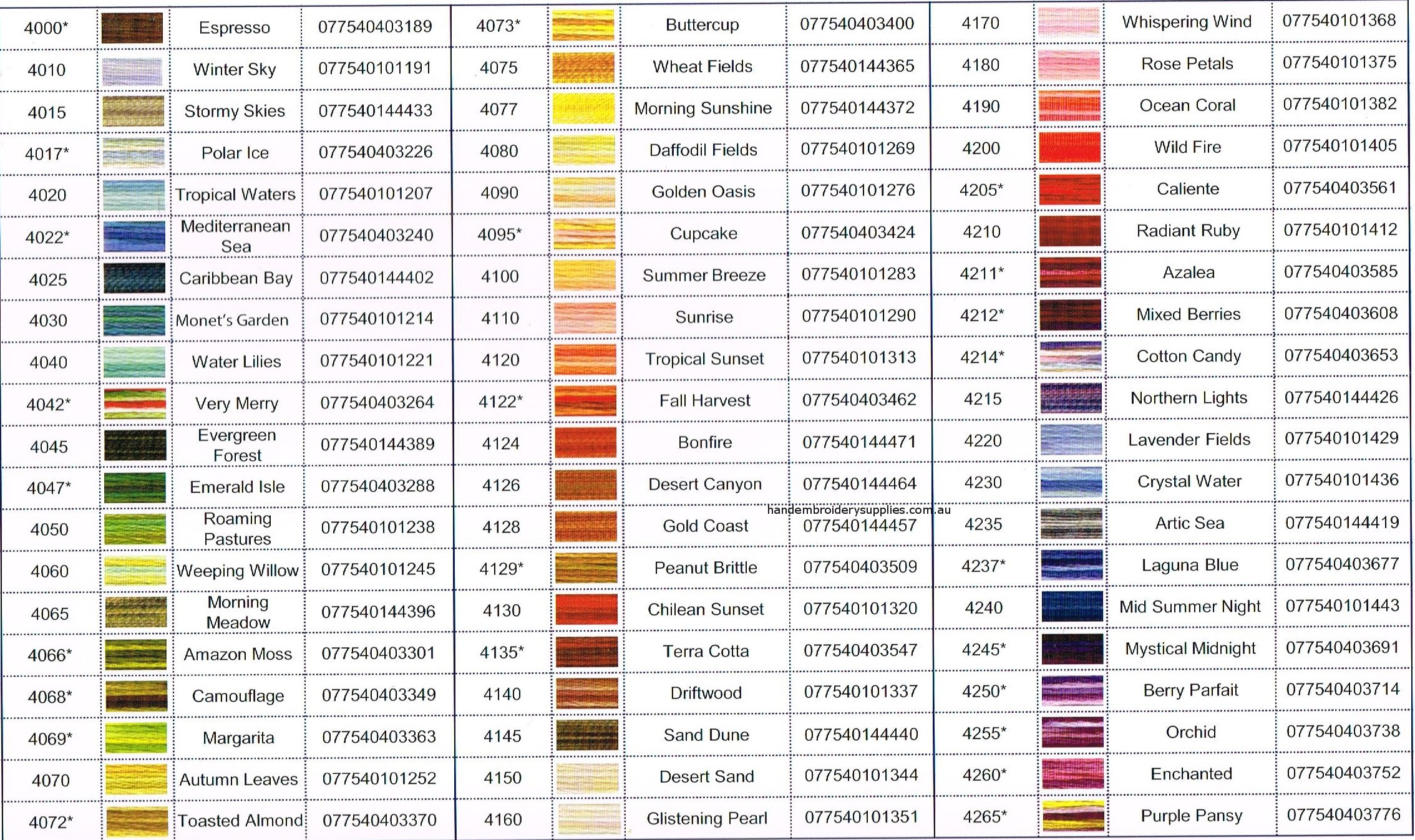 Dmc Color Chart Printable Printable Word Searches